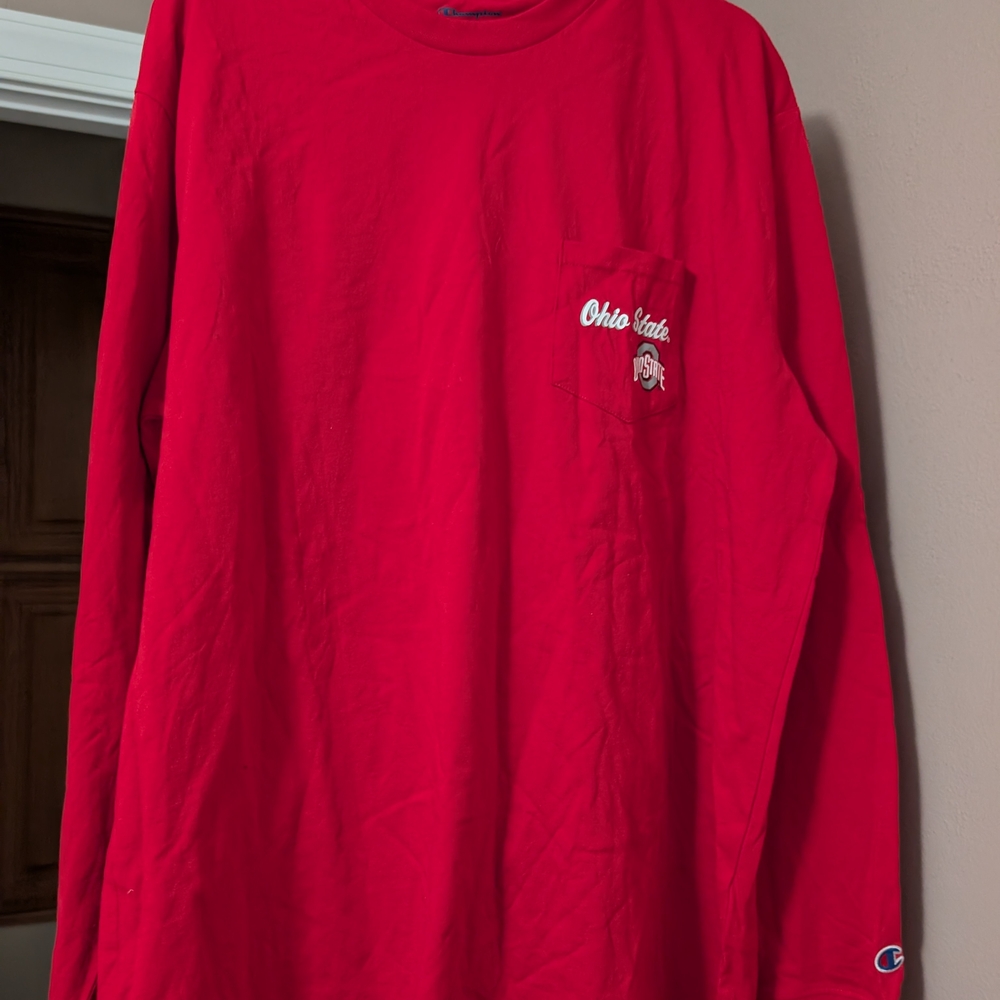 Champion Red Ohio State Men's Shirt